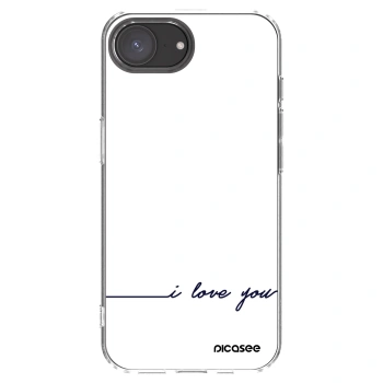 Picasee silikonska prozirna maskica za Apple iPhone 16e - I love you