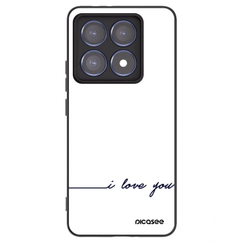 Picasee crna silikonska maskica za Xiaomi 14T Pro - I love you