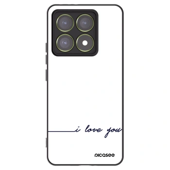 Picasee crna silikonska maskica za Xiaomi 14T - I love you