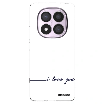 Picasee silikonska prozirna maskica za Xiaomi Redmi Note 14 Pro 5G - I love you