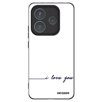 Picasee crna silikonska maskica za Xiaomi Redmi Note 14 5G - I love you