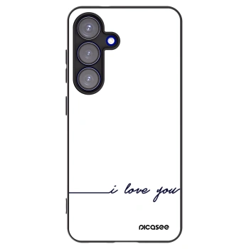 Picasee crna silikonska maskica za Samsung Galaxy S25 5G - I love you