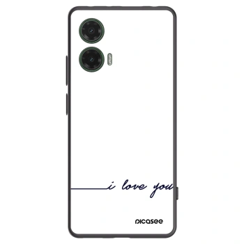 Picasee crna silikonska maskica za Motorola Moto G35 5G - I love you