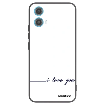 Picasee crna silikonska maskica za Motorola Moto G34 5G - I love you