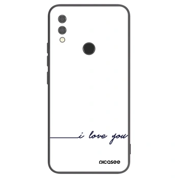 Picasee crna silikonska maskica za Xiaomi Redmi Note 7 - I love you