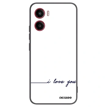 Picasee crna silikonska maskica za Motorola Moto G05 - I love you