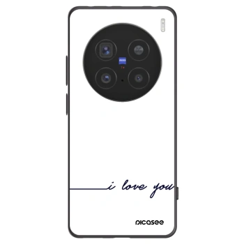 Picasee crna silikonska maskica za Vivo X200 Pro - I love you