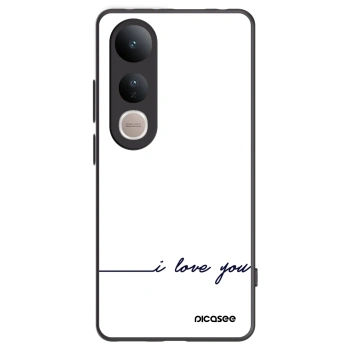 Picasee crna silikonska maskica za Vivo V50 Lite 5G - I love you