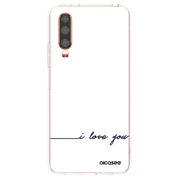 Picasee silikonska prozirna maskica za Huawei P30 - I love you