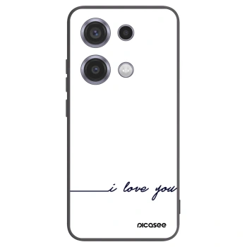 Picasee crna silikonska maskica za Xiaomi Redmi Note 14S - I love you
