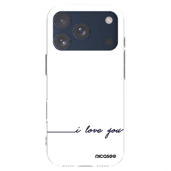 Picasee silikonska prozirna maskica za Apple iPhone 17 Pro - I love you