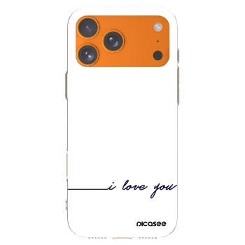 Picasee silikonska prozirna maskica za Apple iPhone 17 Pro Max - I love you