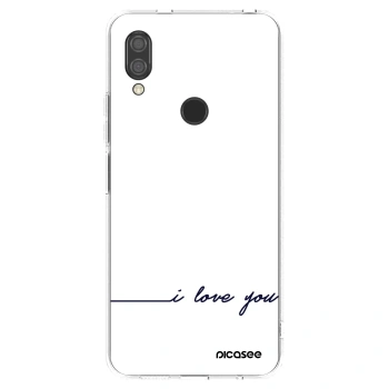 Picasee silikonska prozirna maskica za Xiaomi Redmi 7 - I love you