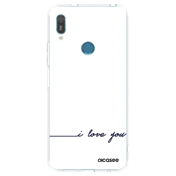Picasee silikonska prozirna maskica za Huawei Y6 2019 - I love you