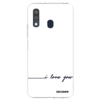 Picasee silikonska prozirna maskica za Samsung Galaxy A40 A405F - I love you
