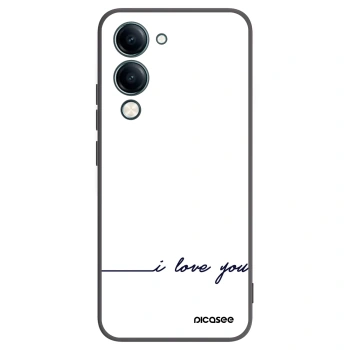 Picasee crna silikonska maskica za Vivo Y29s 5G - I love you