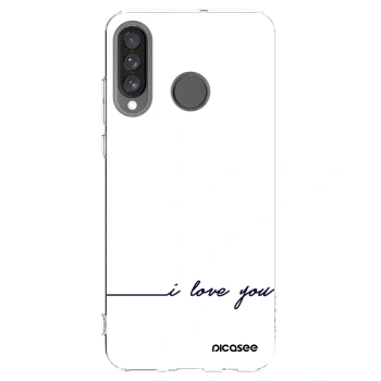 Picasee silikonska prozirna maskica za Huawei P30 Lite - I love you