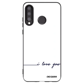 Picasee crna silikonska maskica za Huawei P30 Lite - I love you