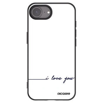 Picasee crna silikonska maskica za Apple iPhone 17e - I love you
