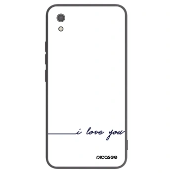Picasee crna silikonska maskica za Xiaomi Redmi 7A - I love you