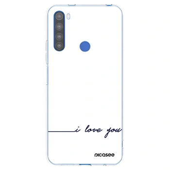 Picasee silikonska prozirna maskica za Xiaomi Redmi Note 8T - I love you