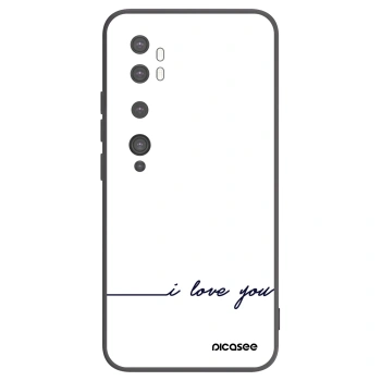 Picasee crna silikonska maskica za Xiaomi Mi Note 10 (Pro) - I love you