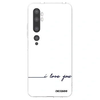 Picasee silikonska prozirna maskica za Xiaomi Mi Note 10 (Pro) - I love you