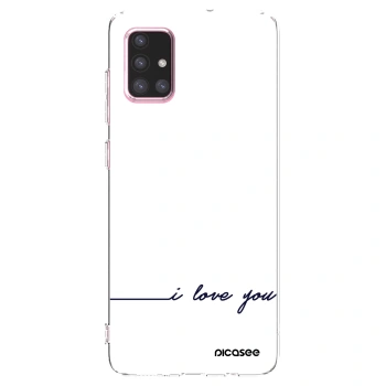 Picasee silikonska prozirna maskica za Samsung Galaxy A71 A715F - I love you