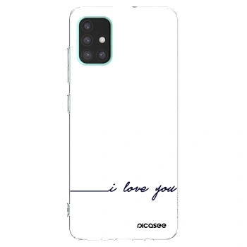 Picasee silikonska prozirna maskica za Samsung Galaxy A51 A515F - I love you