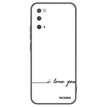 Picasee crna silikonska maskica za Samsung Galaxy S20 G980F - I love you