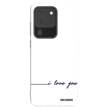 Picasee silikonska prozirna maskica za Samsung Galaxy S20 Ultra 5G G988F - I love you