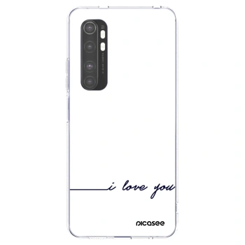 Picasee silikonska prozirna maskica za Xiaomi Mi Note 10 Lite - I love you