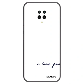 Picasee crna silikonska maskica za Xiaomi Redmi Note 9S - I love you