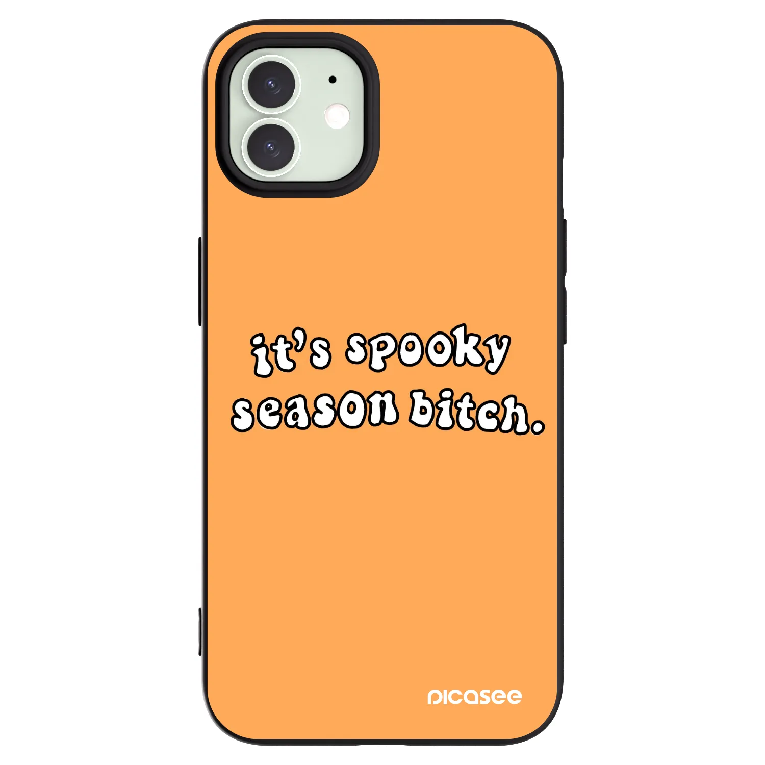 Picasee crna silikonska maskica za Apple iPhone 12 - Spooky season