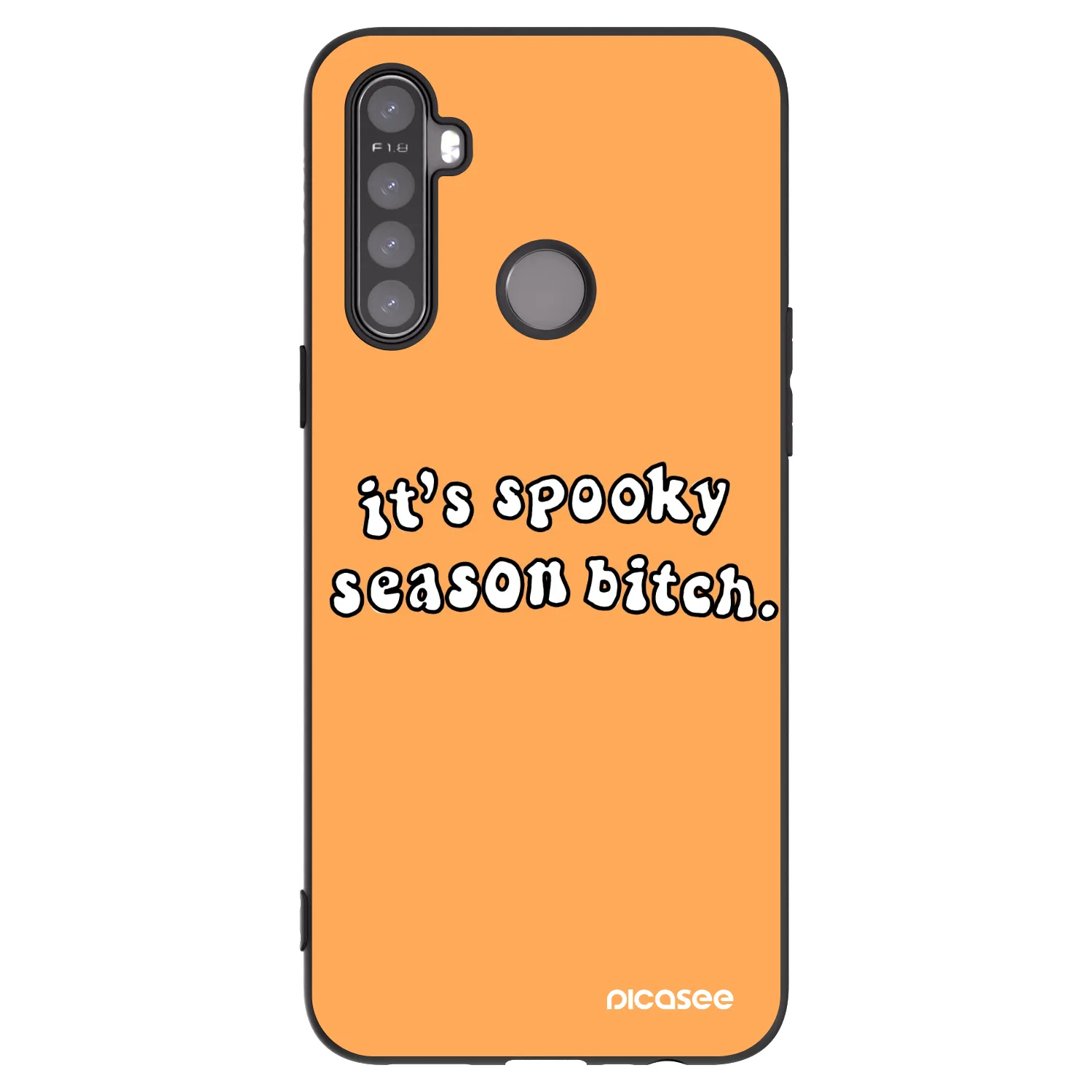 Picasee crna silikonska maskica za Realme 5 - Spooky season