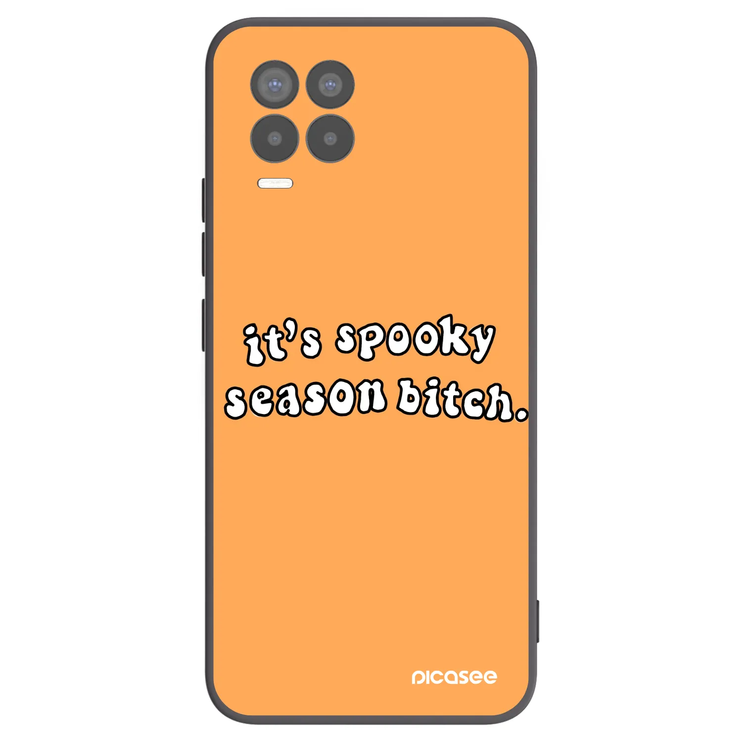 Picasee crna silikonska maskica za Realme 8 Pro - Spooky season