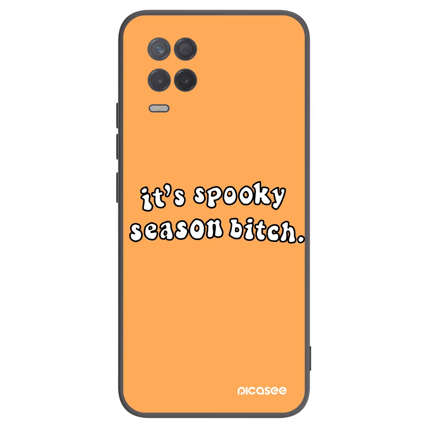 Picasee crna silikonska maskica za Realme 8 5G - Spooky season