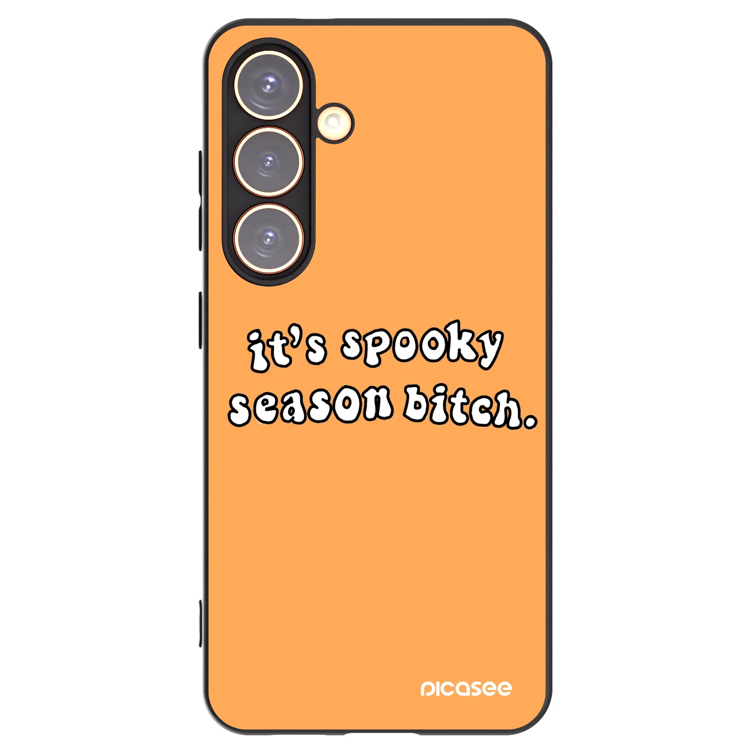Picasee crna silikonska maskica za Samsung Galaxy S24 S921B 5G - Spooky season