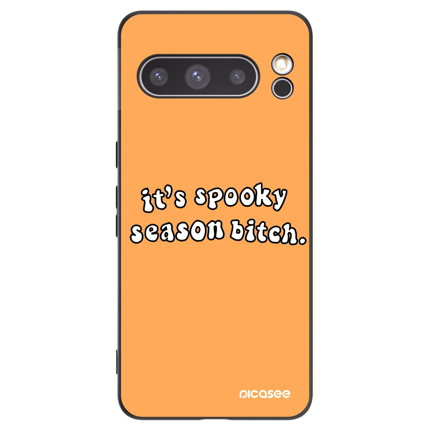 Picasee crna silikonska maskica za Google Pixel 8 Pro - Spooky season