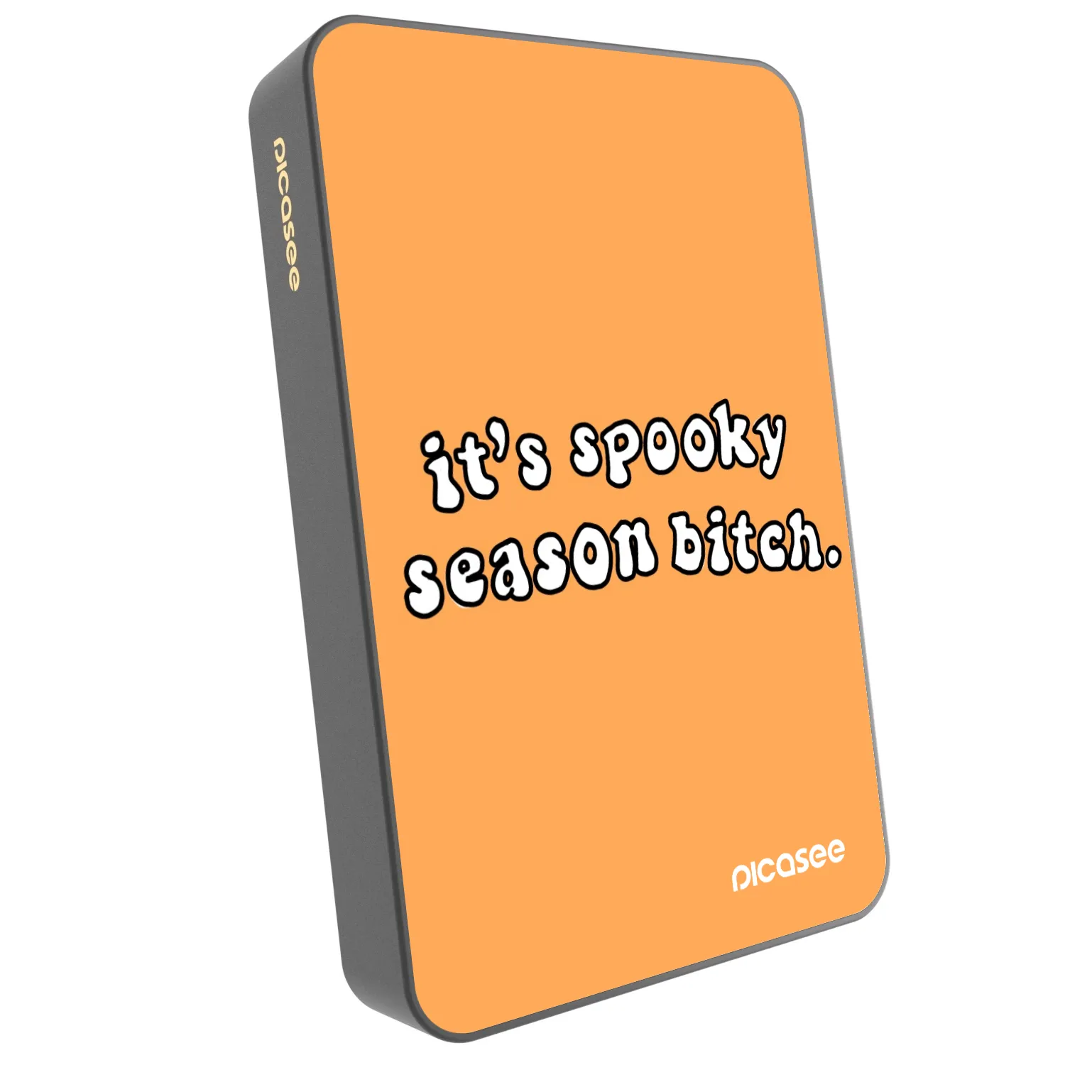 Picasee Prijenosni punjač s MagSafe 10 000 mAh Sivo - Spooky season