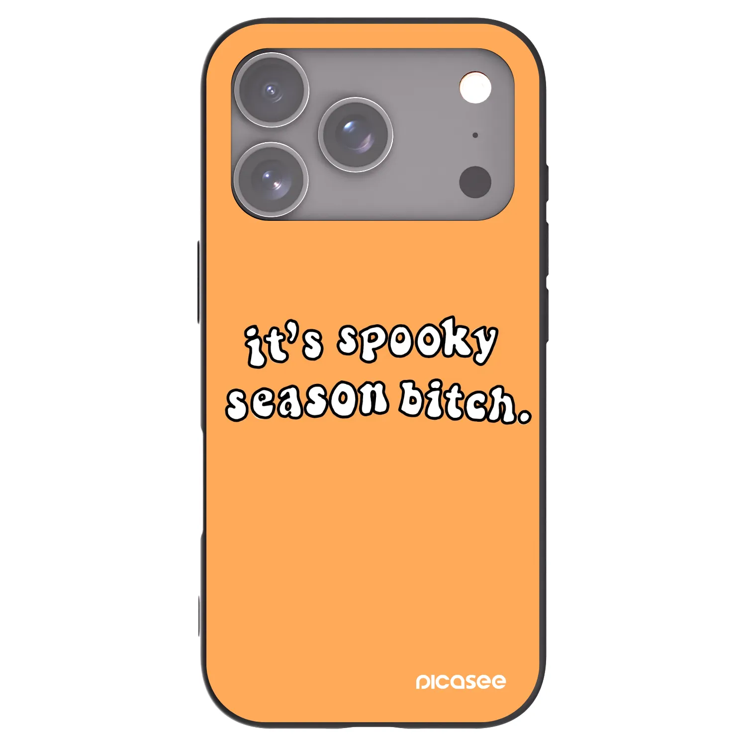 Picasee crna silikonska maskica za Apple iPhone 18 Pro - Spooky season