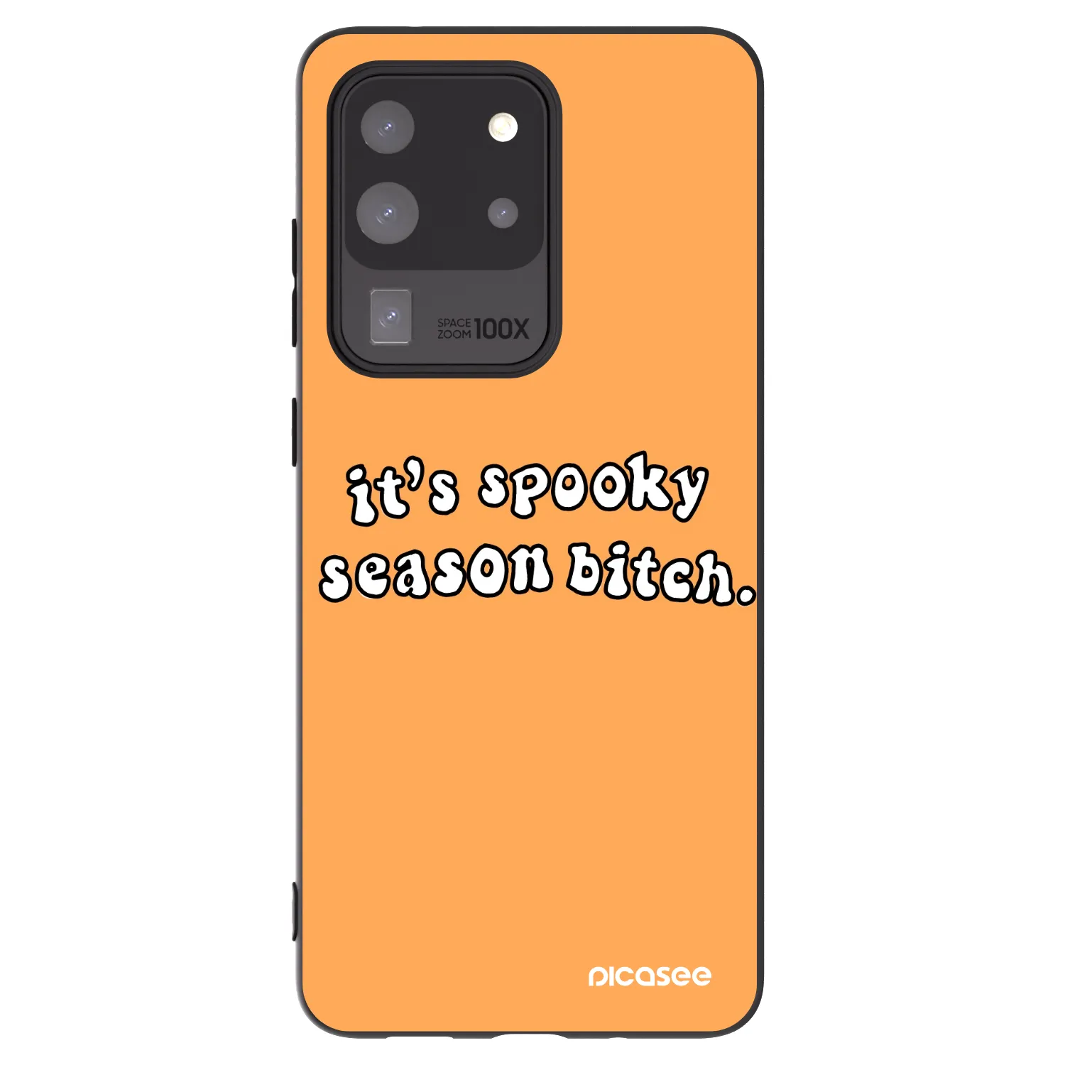 Picasee crna silikonska maskica za Samsung Galaxy S20 Ultra 5G G988F - Spooky season
