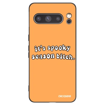 Picasee crna silikonska maskica za Google Pixel 8 Pro - Spooky season