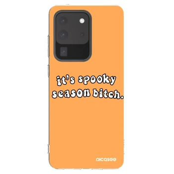 Picasee silikonska prozirna maskica za Samsung Galaxy S20 Ultra 5G G988F - Spooky season