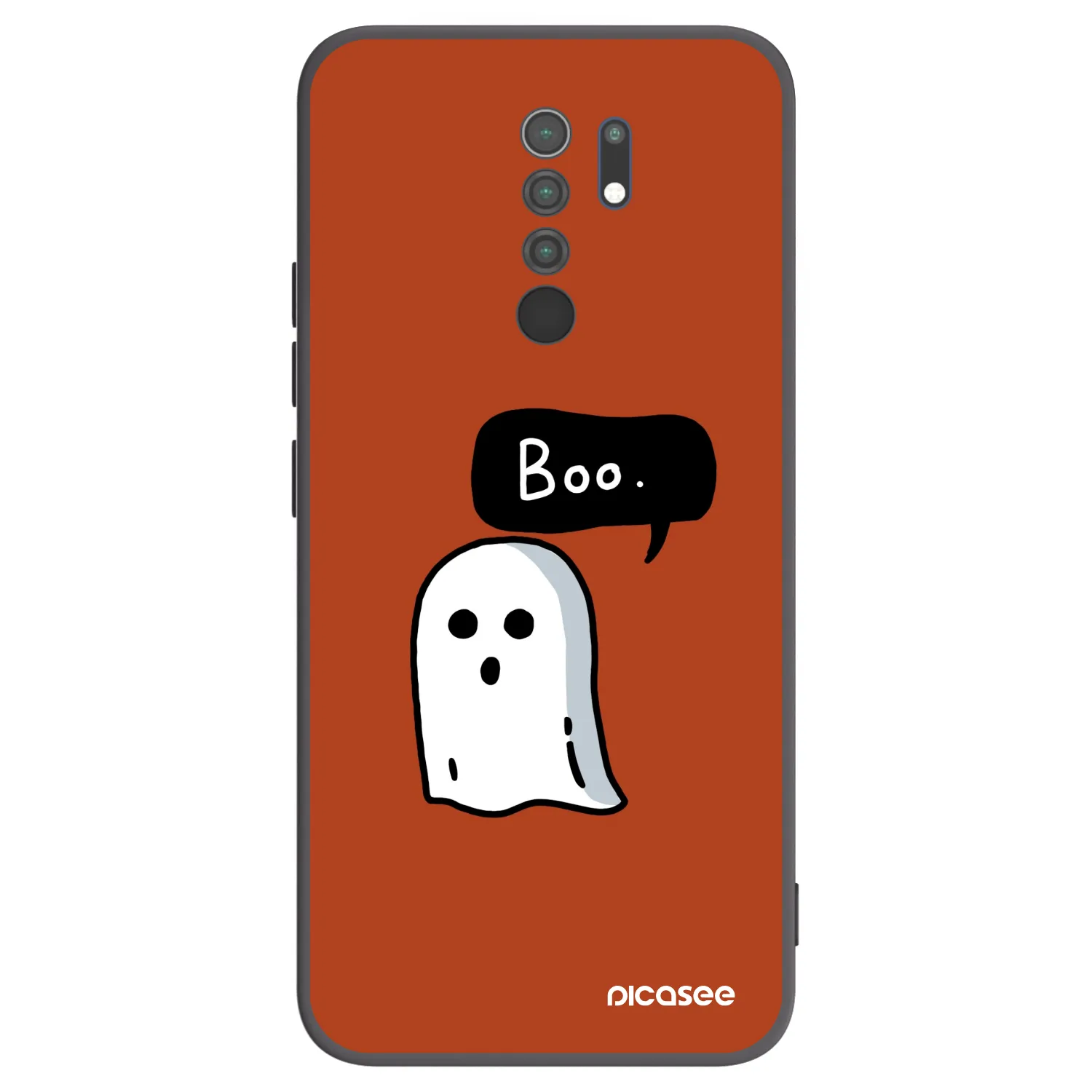 Picasee crna silikonska maskica za Xiaomi Redmi 9 - Boo
