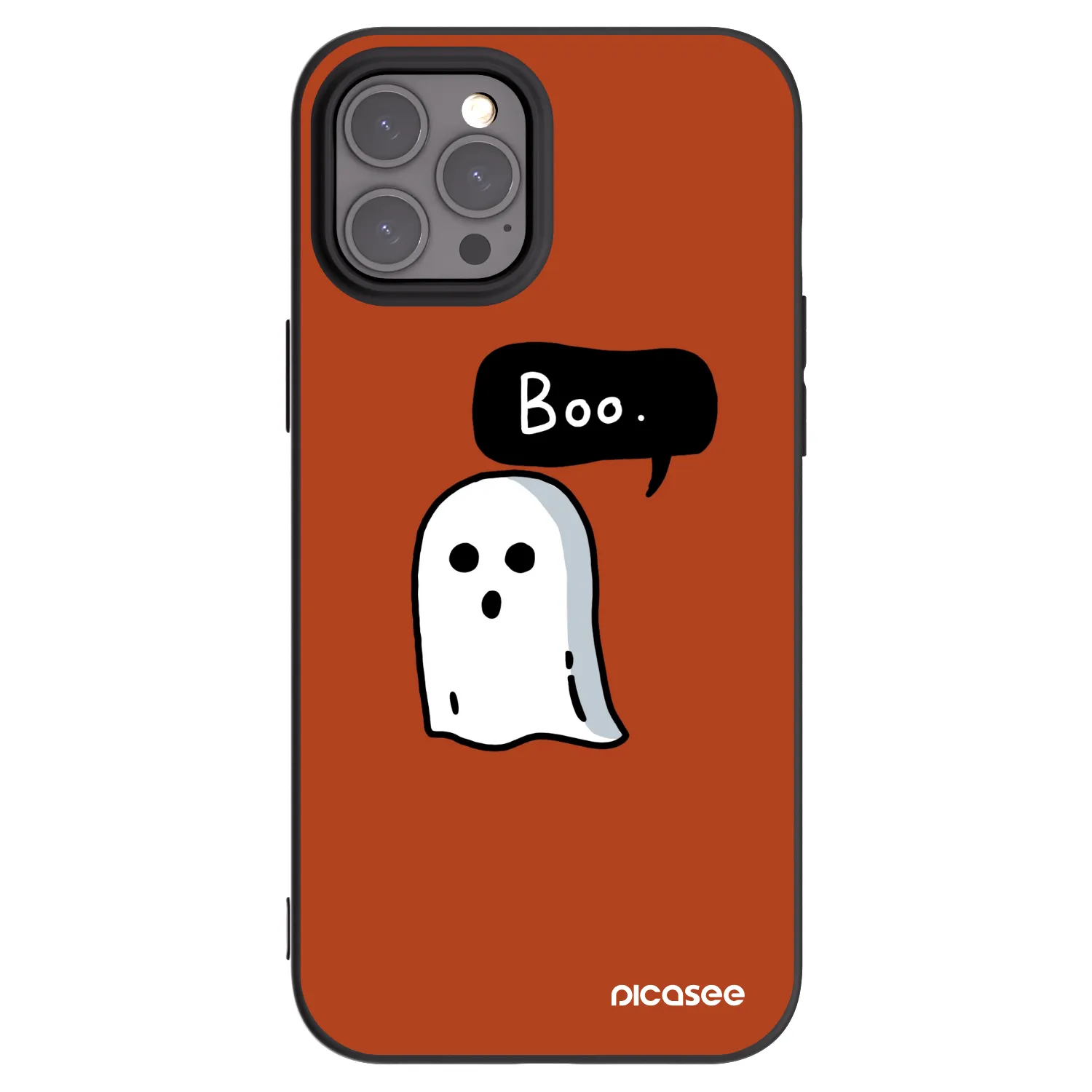 Picasee crna silikonska maskica za Apple iPhone 12 Pro Max - Boo