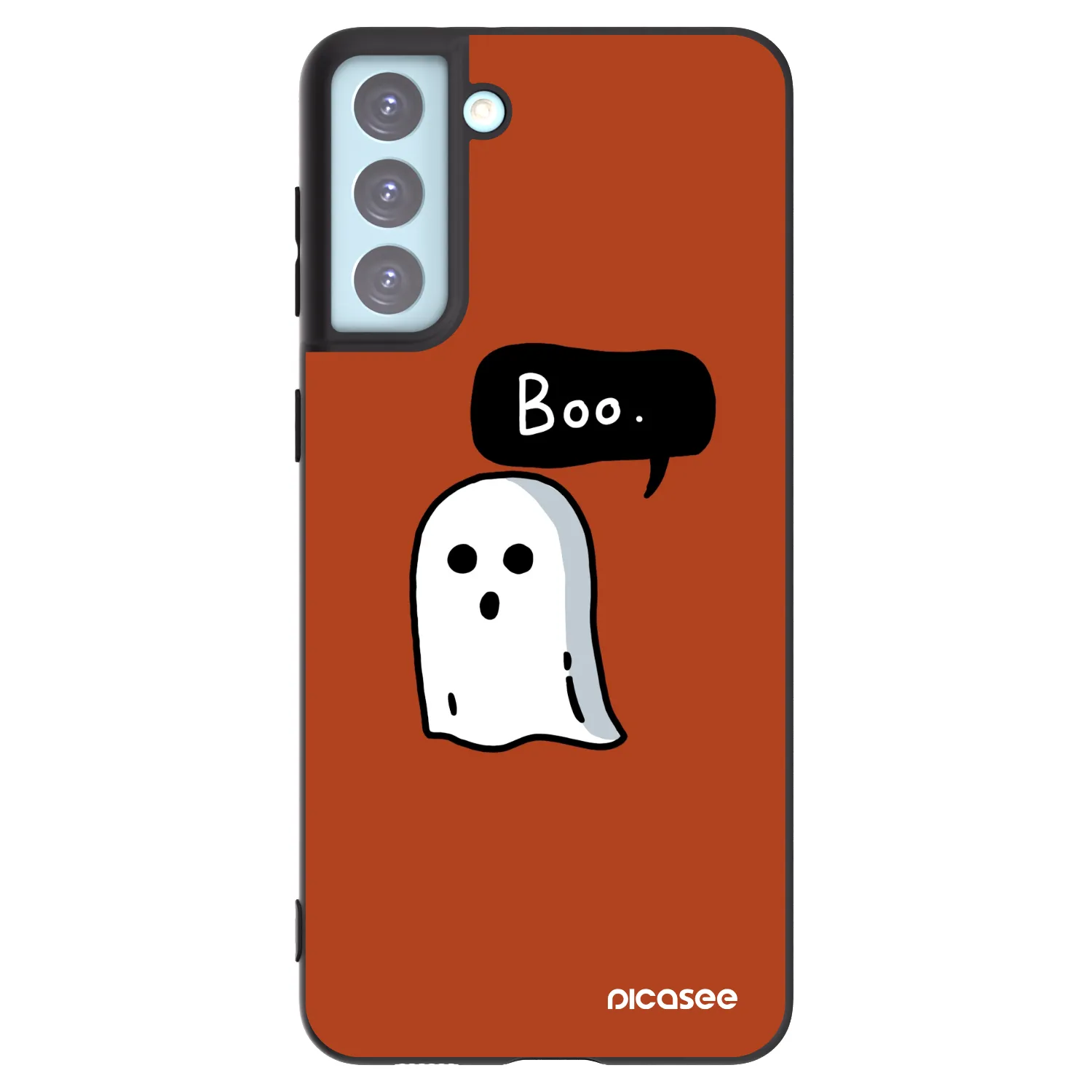 Picasee crna silikonska maskica za Samsung Galaxy S21+ 5G G996F - Boo
