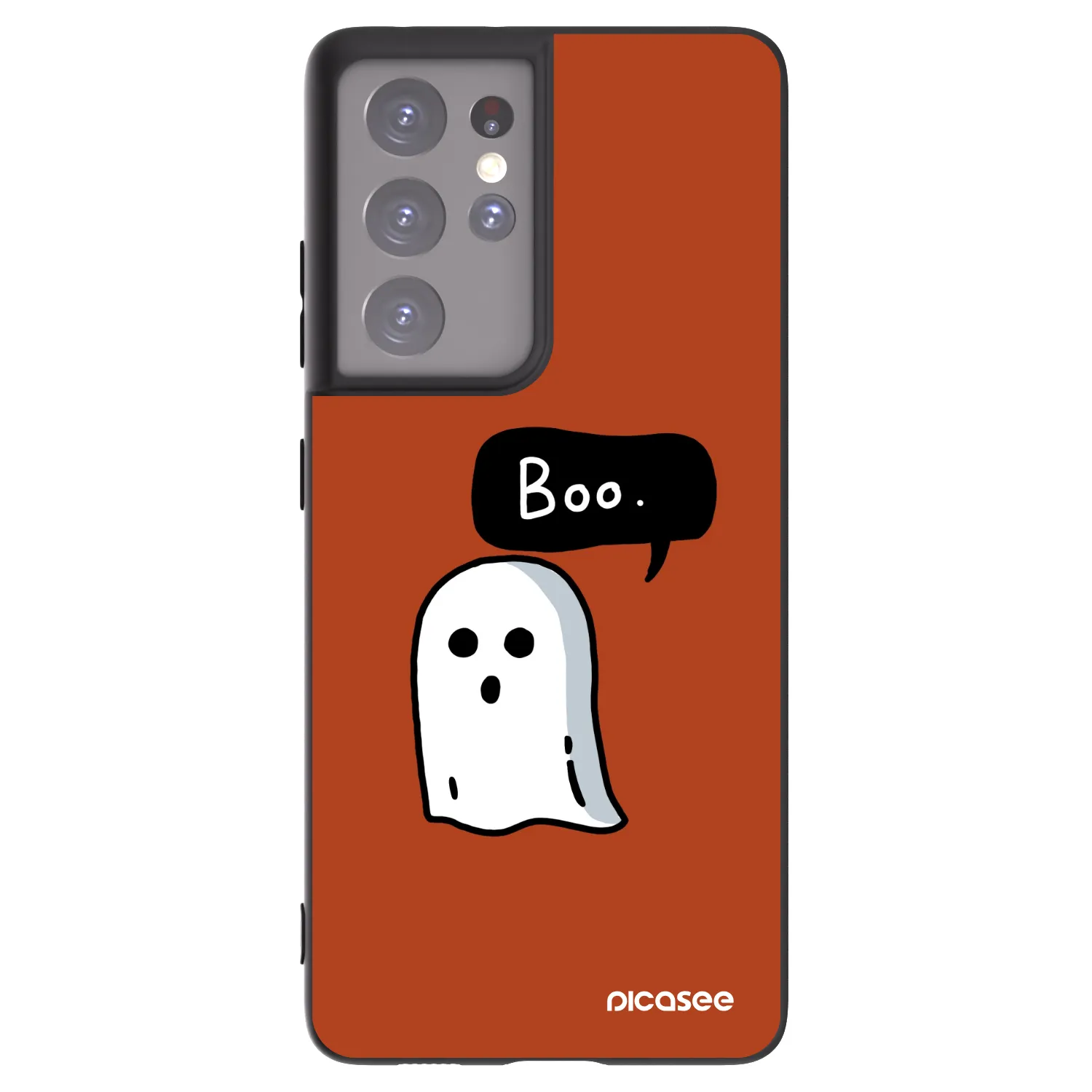 Picasee crna silikonska maskica za Samsung Galaxy S21 Ultra 5G G998B - Boo