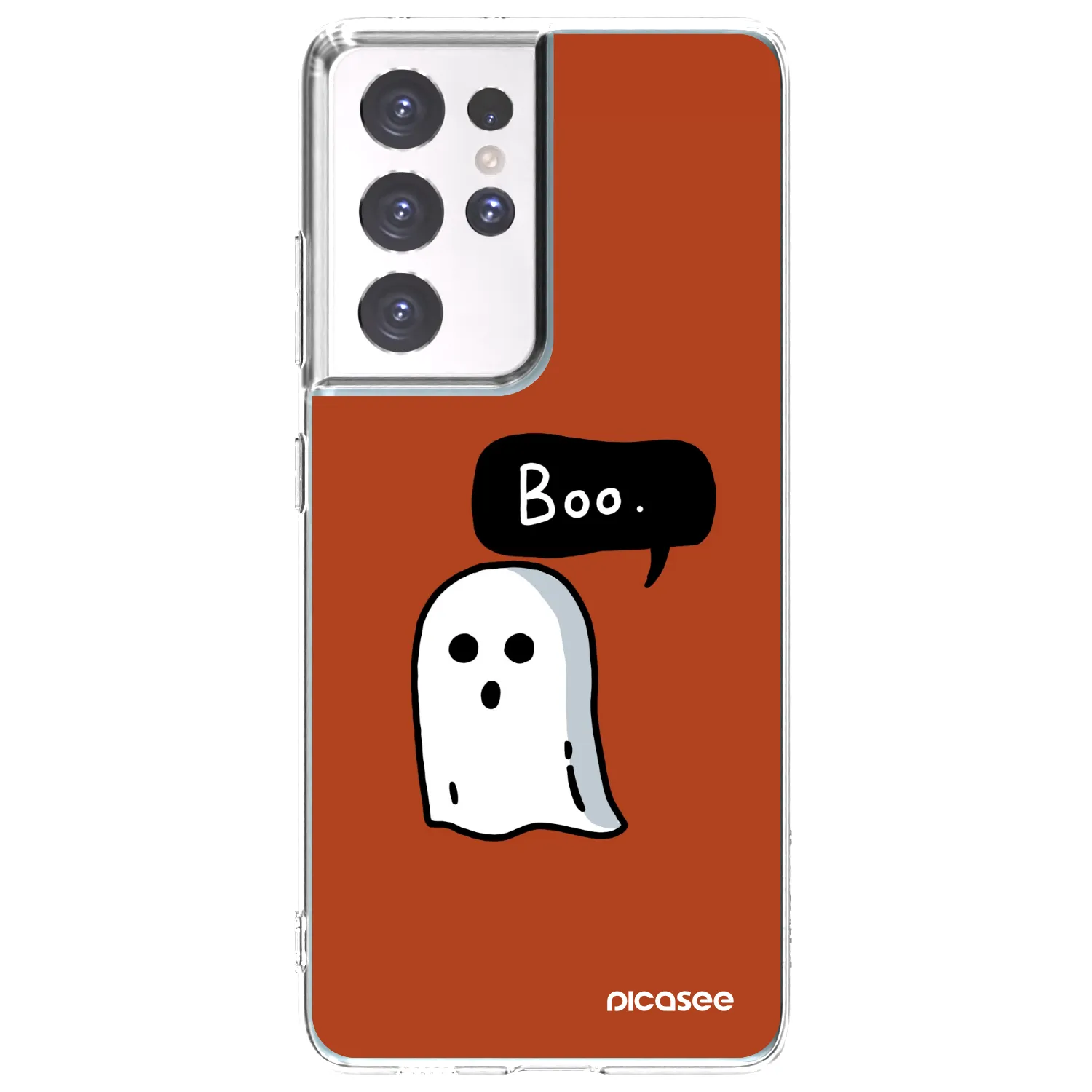 Picasee silikonska prozirna maskica za Samsung Galaxy S21 Ultra 5G G998B - Boo