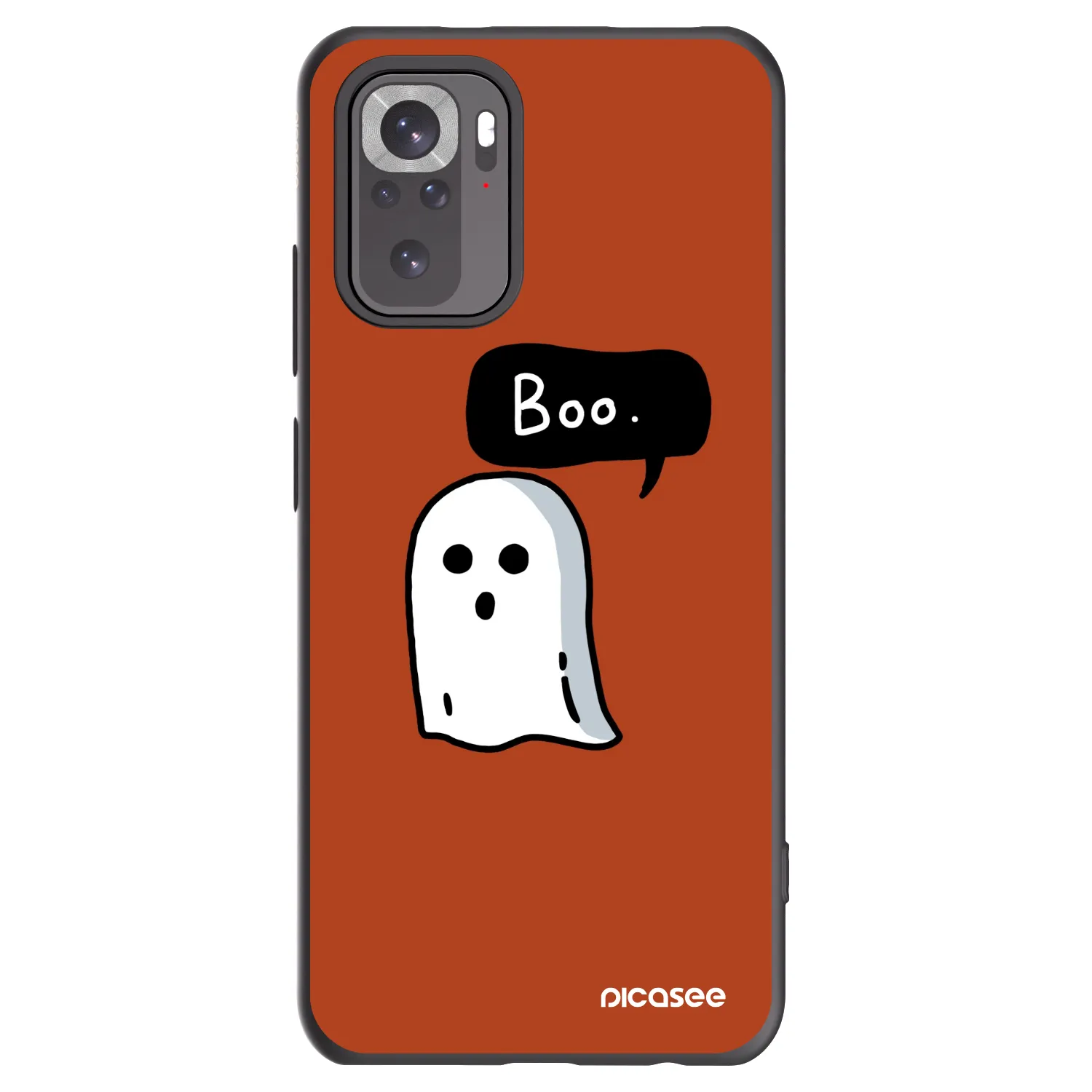 Picasee crna silikonska maskica za Xiaomi Redmi Note 10 - Boo